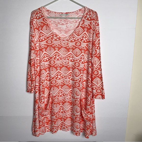 Lulu B Womans Blouse Woman's Shirt Sz Small Ladies Tunic Top w/two front Pockets - Picture 9 of 9